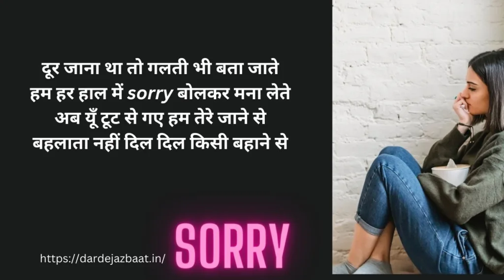 sorry shayari in hindi