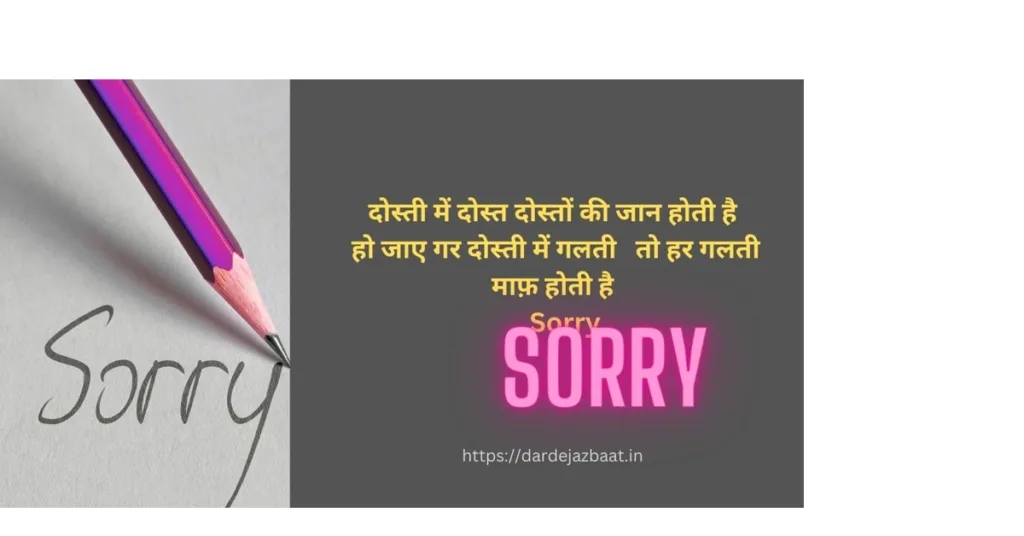 sorry shayari for friend