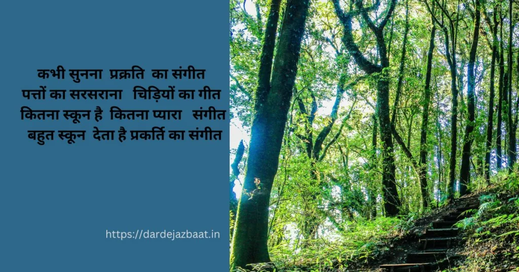 प्राकृतिक सुकून शायरी