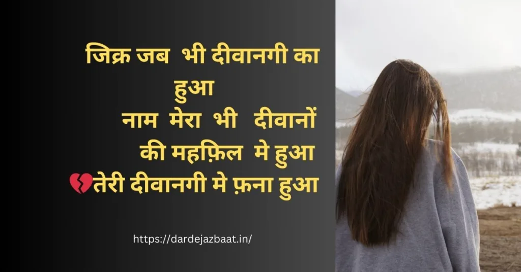 दीवानगी शायरी हिंदी में /Crazy Shayari in Hindi