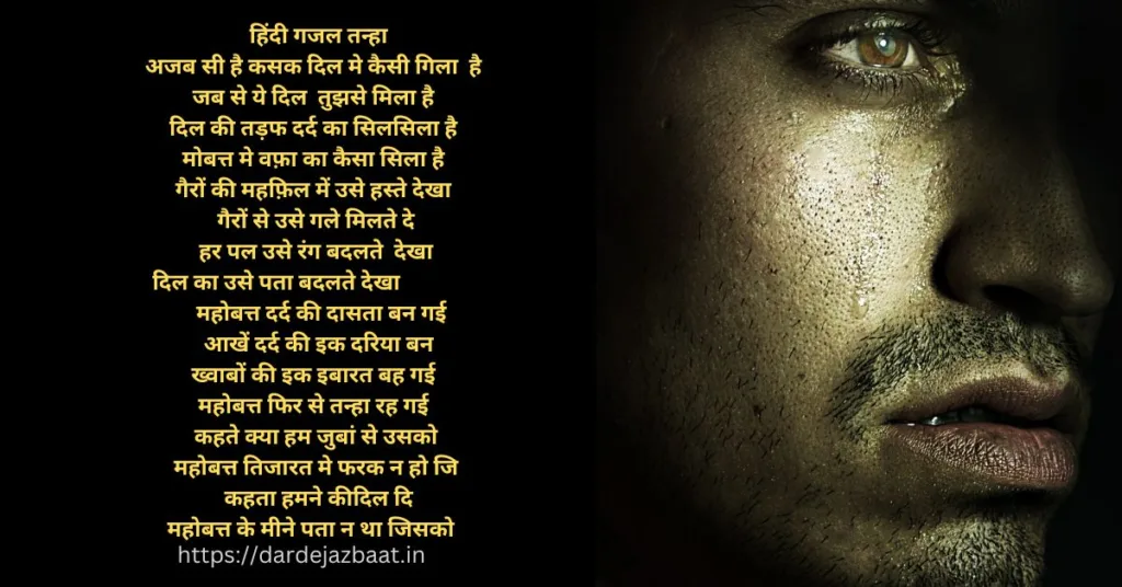 हिंदी गजल तन्हा