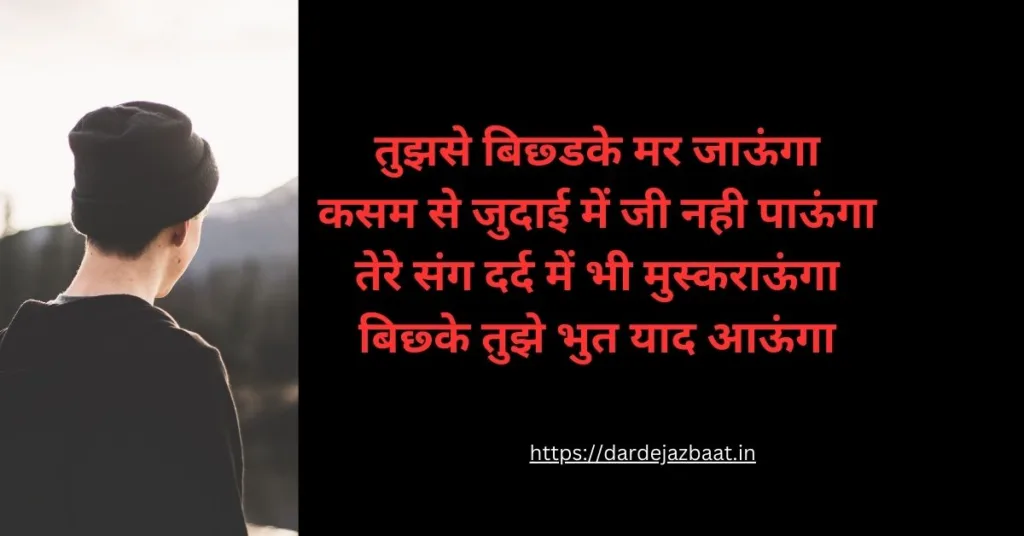 बिछड ने पर मर जाऊंगा दर्द शायरी 2 लाइन