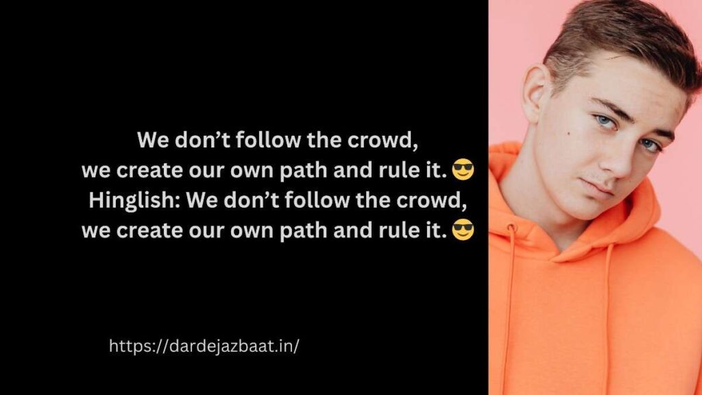 Gangster Shayari English Hindi style attitude quotes
