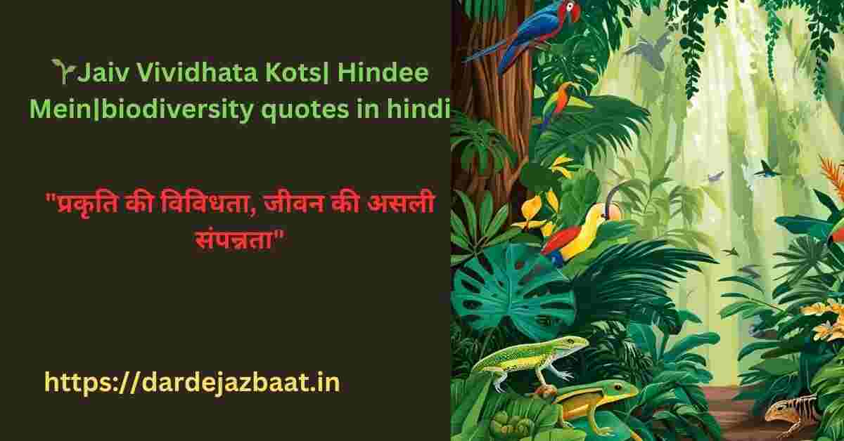 🌱Jaiv Vividhata Kots| Hindee Mein|biodiversity quotes in hindi