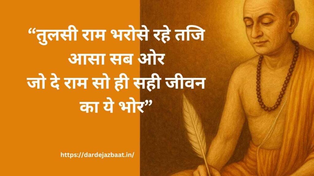 तुलसी राम भरोसे रहे तजि आसा सब ओर
जो दे राम सो ही सही जीवन का ये भोर