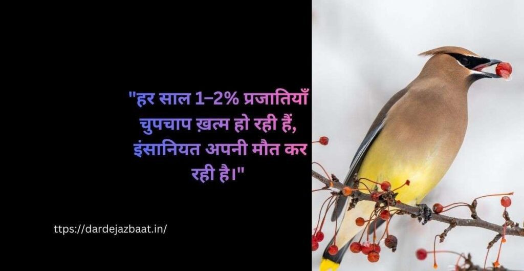 लुप्त होते जानवरों का दर्द