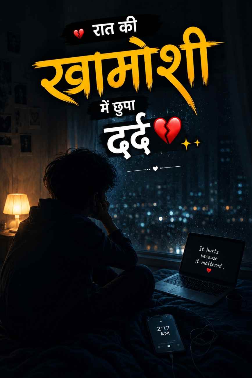 “रात की तन्हाई शायरी 💔 | Old Chats, Typing & Block Pain Quotes”