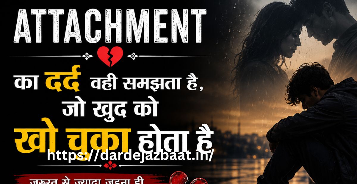 Attachment Shayari in Hindi 😢 | ज़रूरत से ज्यादा जुड़ने का दर्द, वजह और सच 💔