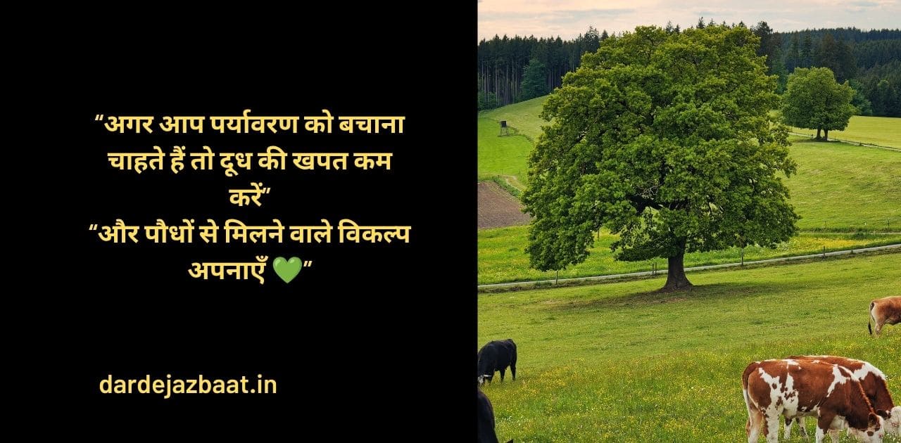 दूध के विकल्प जैसे plant-based milk और eco friendly जीवनशैली को दर्शाती इमेज जिसमें पर्यावरण बचाने और बेहतर स्वास्थ्य के लिए जागरूक विकल्प दिखाए गए हैं