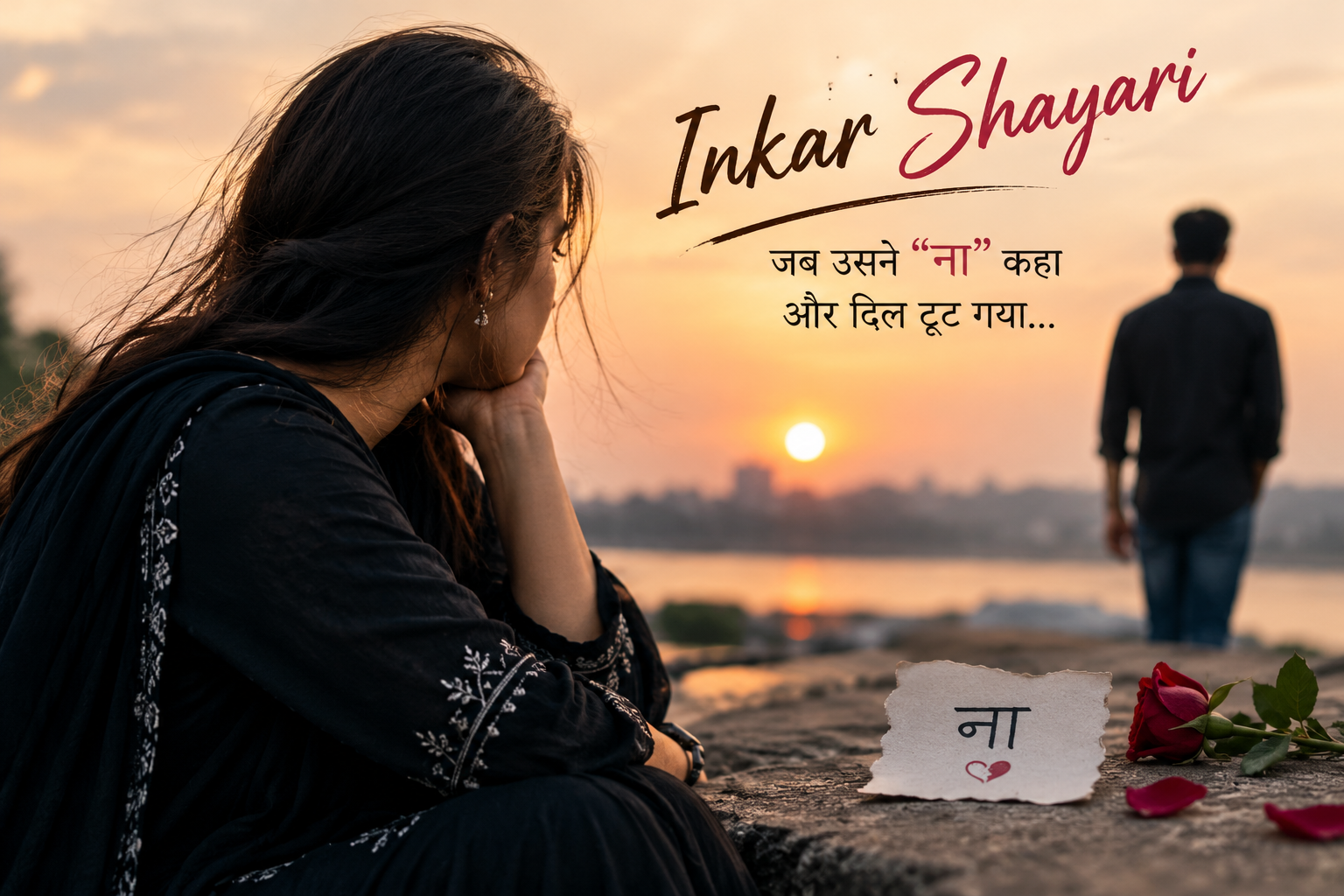 Inkar Shayari in Hindi | जब उसने “ना” कहा और दिल टूट गया 💔 | इंकार का दर्द